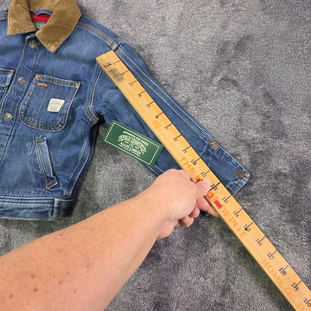 Ralph Lauren Polo Country Corduroy Collar Denim Jacket Baby Toddler Size 3